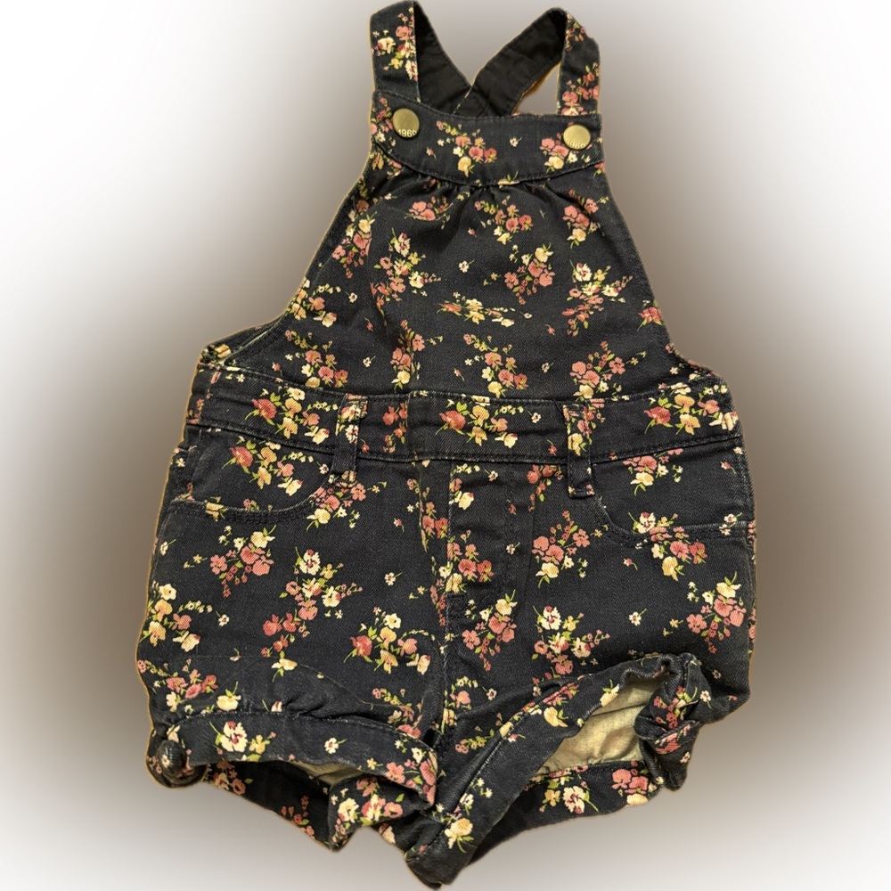 GAP Floral Kids Overall Shorts